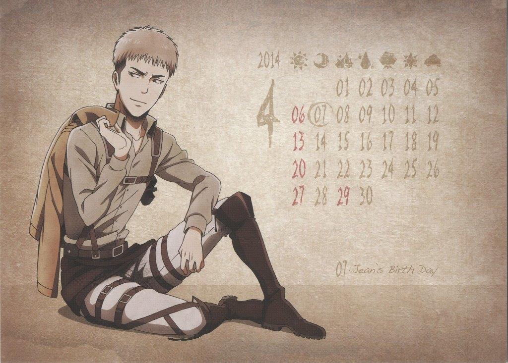 Calendar Shingeki no Kyojin 2014-2015